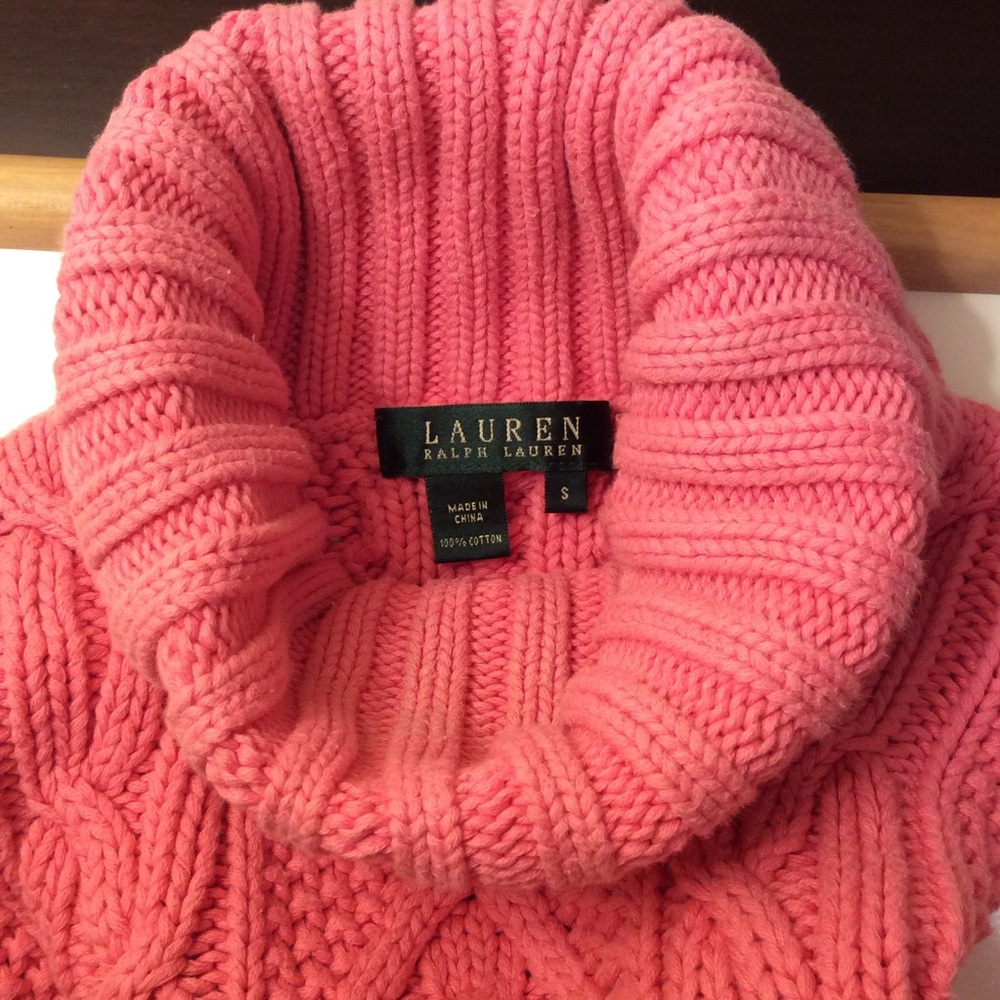 Lauren Ralph Lauren Rose Cable Knit Turtleneck Sweater